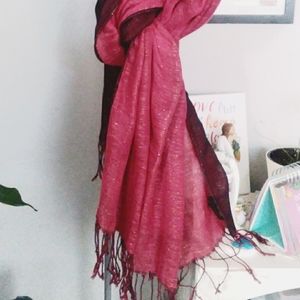 #STUNNING SCARF Gorgeous long, warm, OR cool Tasseled bottom. Oversized.